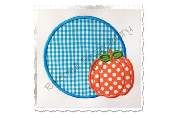Applique Pumpkin Circle Frame Design Review
