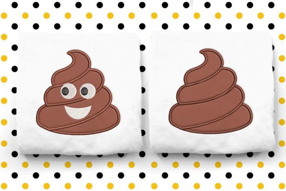 Poop Emoji Applique Embroidery: A Playful Handmade Gift Idea