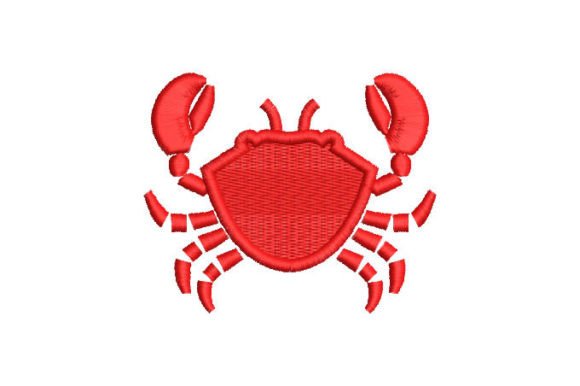Red Crab Embroidery Designs for Holiday Collections