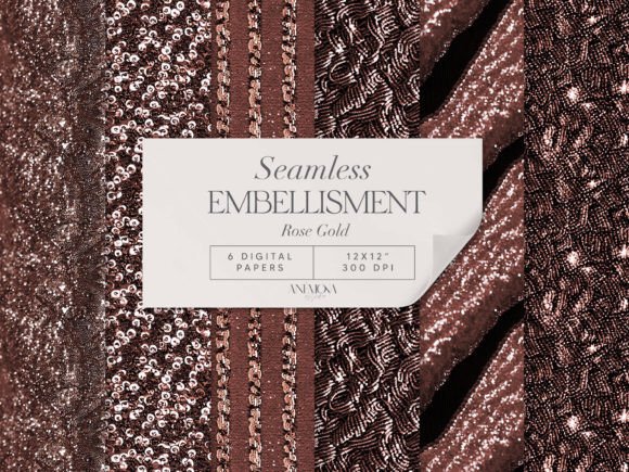 Rose Gold Embroidery Sequin Fabric Paper Review