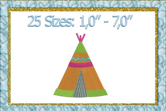 Teepee Embroidery Design Wigwam for Seasonal Collections